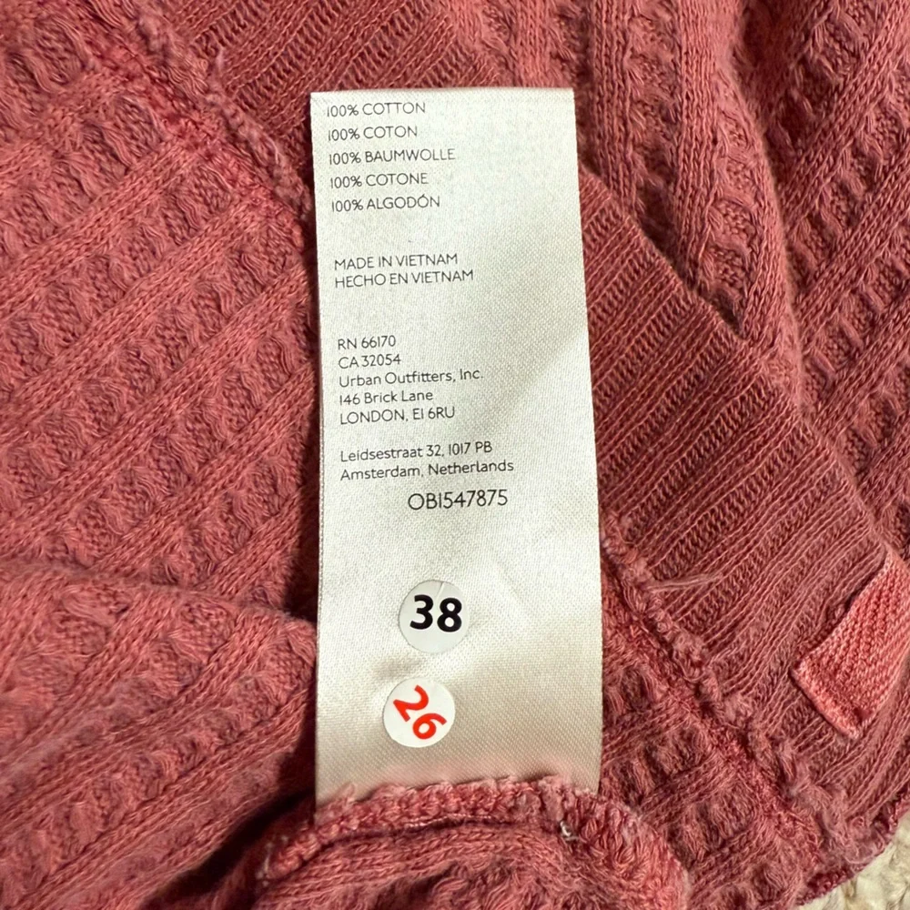 We The Free New Magic Waffle Knit Thermal Long Sleeve Top in Cowboy Size Large - Picture 8 of 8